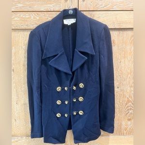 Vintage St John Knit Blue Jacket - size 8